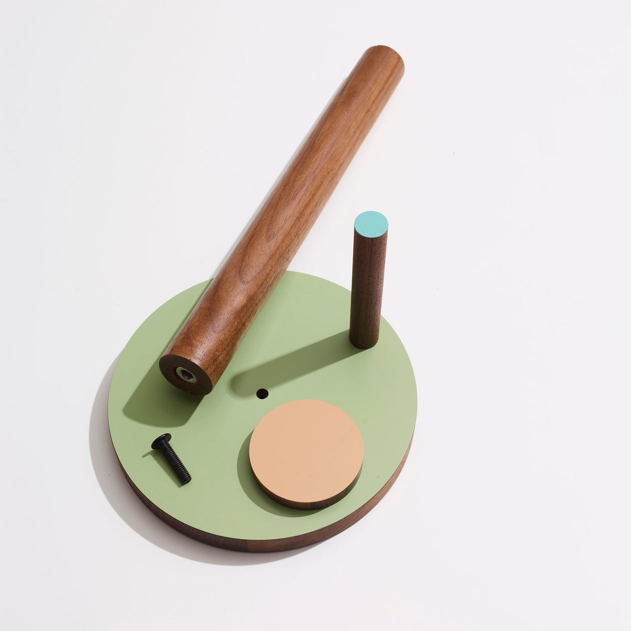 Ilan Ilan | The Paper Towel Keeper - Walnut/Green