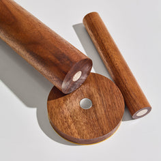 Ilan Ilan | The Paper Towel Keeper - Walnut/Green Paper Towel Holder ilan 