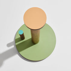 Ilan Ilan | The Paper Towel Keeper - Walnut/Green Paper Towel Holder ilan 
