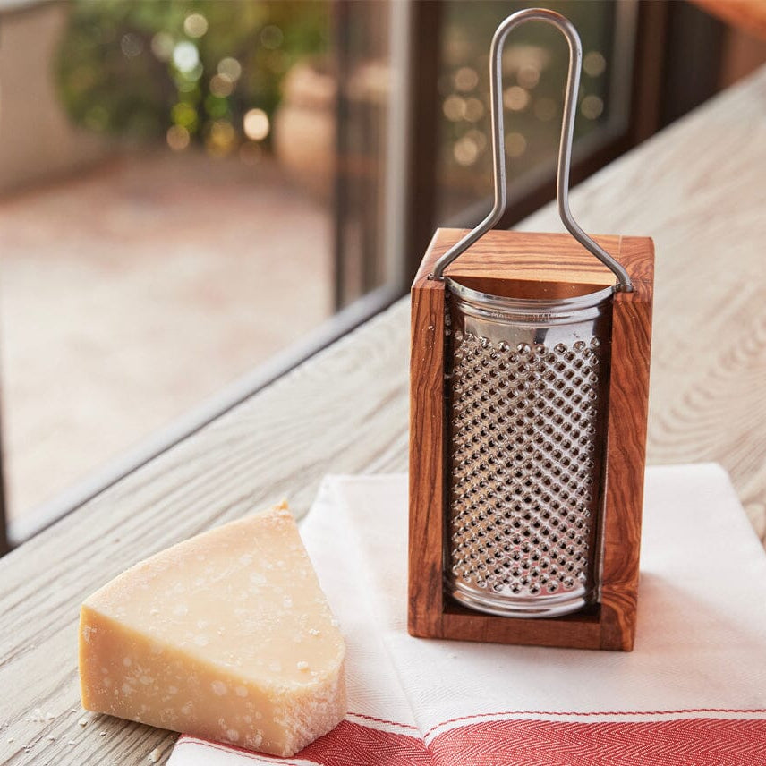 Italian Olivewood Parmesan Cheese Box Grater Food Graters & Zesters Verve Culture 