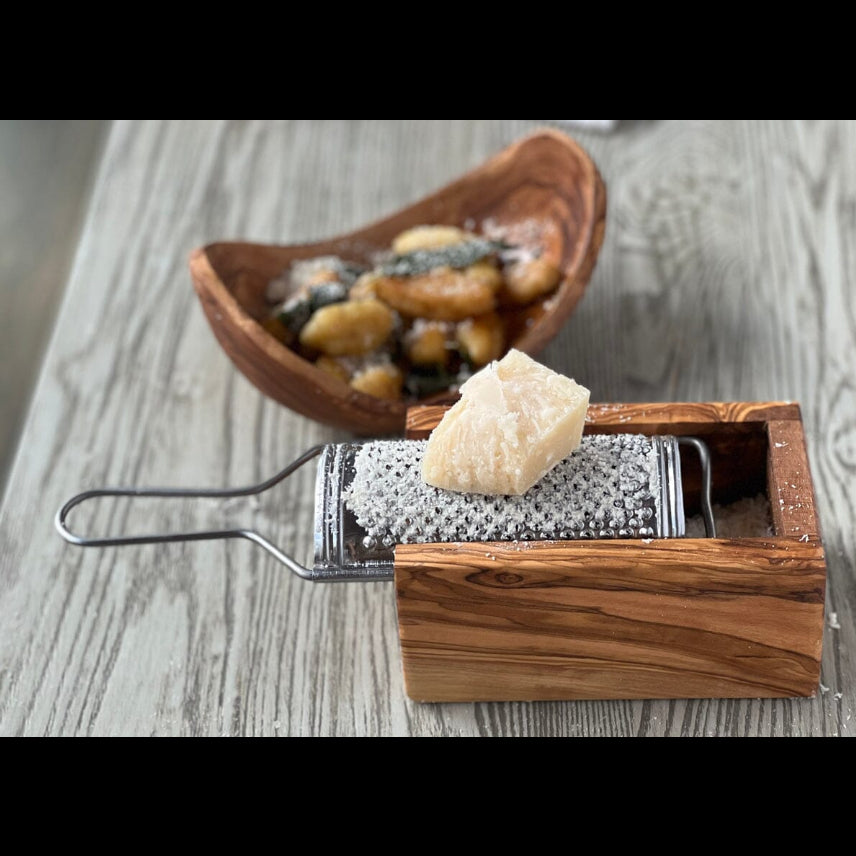 Italian Olivewood Parmesan Cheese Box Grater Food Graters & Zesters Verve Culture 