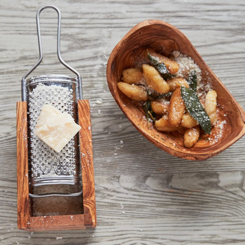 Italian Olivewood Parmesan Cheese Box Grater Food Graters & Zesters Verve Culture 