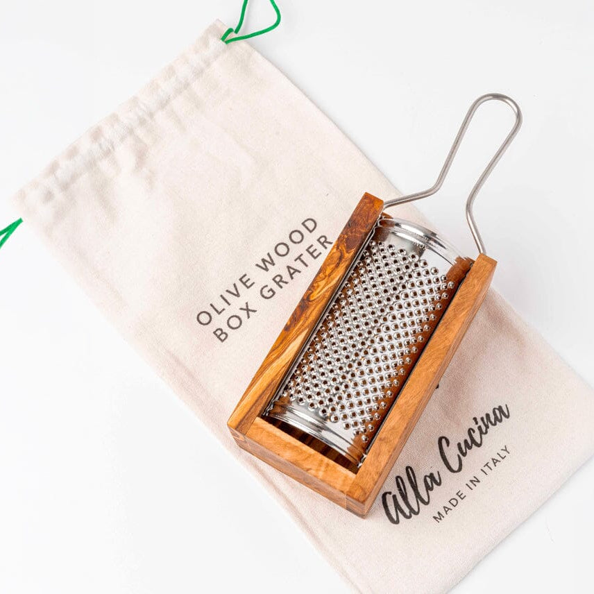 Italian Olivewood Parmesan Cheese Box Grater Food Graters & Zesters Verve Culture 