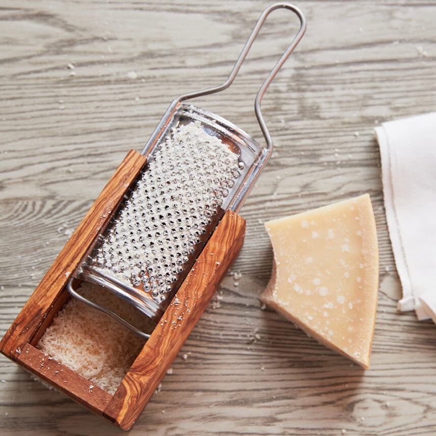Italian Olivewood Parmesan Cheese Box Grater Food Graters & Zesters Verve Culture 