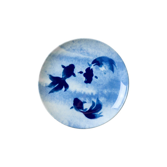 Jewel Japan Blue Koi Plates Tabletop Miya Company 