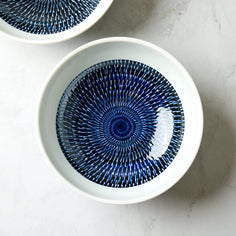 Kakumaka Indigo Noodle Bowl – Set of 2 Tabletop Jewel Japan 