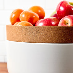 Kamenstein Ceramic and Cork Fruit Bowl Tabletop Lifetime Brands 