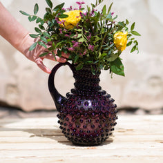 Klimchi Hobnail Crystal Jug Tabletop Klimchi Glassware 