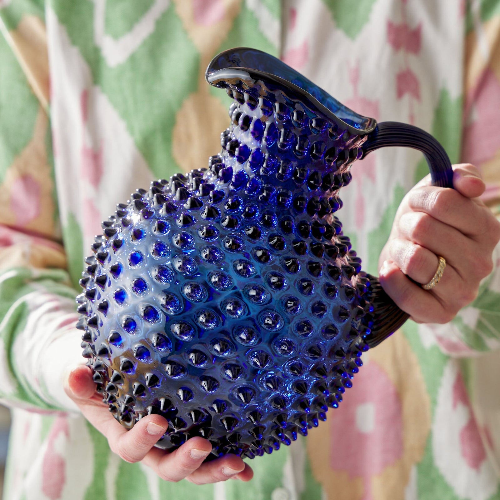 Klimchi Hobnail Crystal Jug Tabletop Klimchi Glassware 