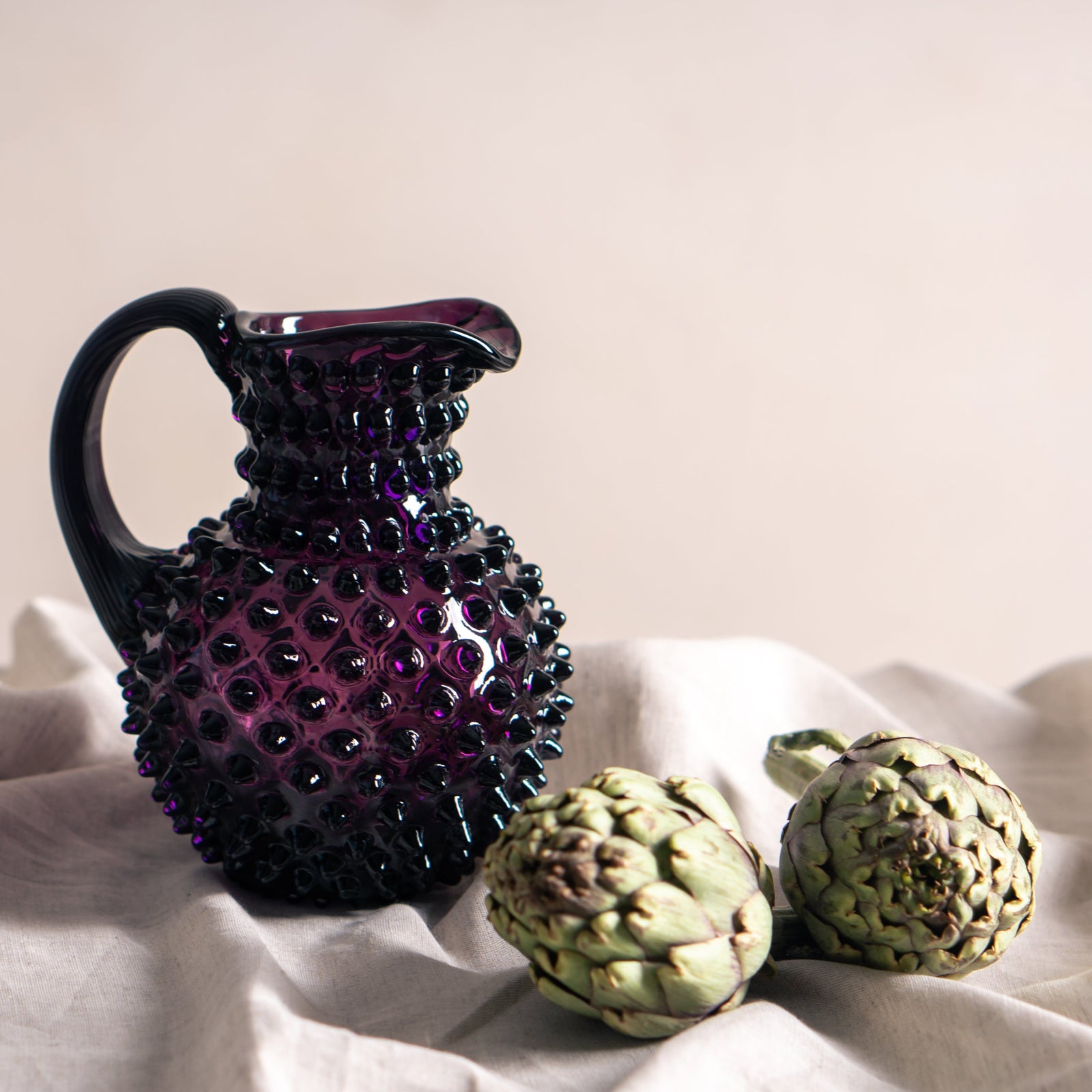 Klimchi Hobnail Crystal Jug Tabletop Klimchi Glassware 