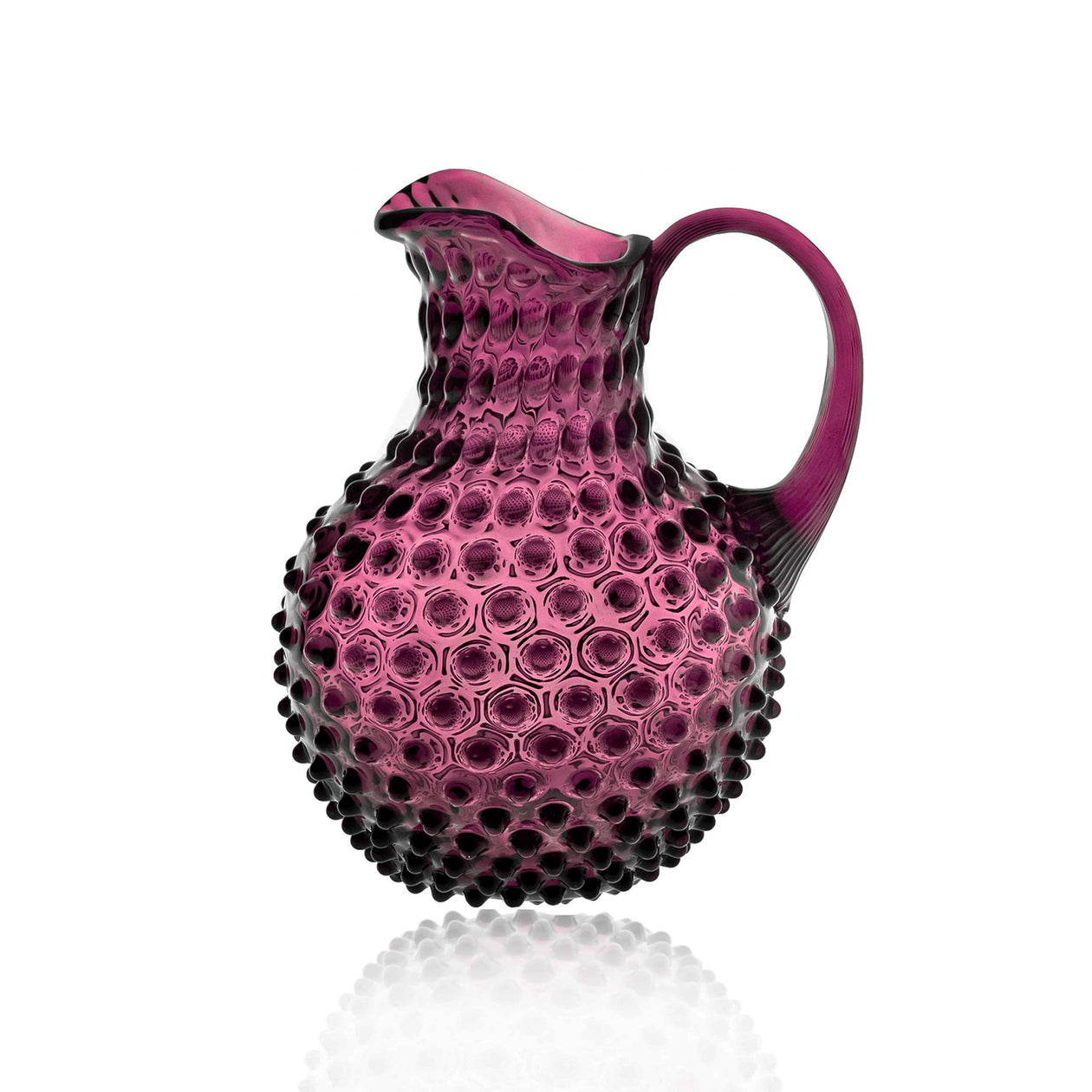 Klimchi Hobnail Crystal Jug Tabletop Klimchi Glassware Violet 