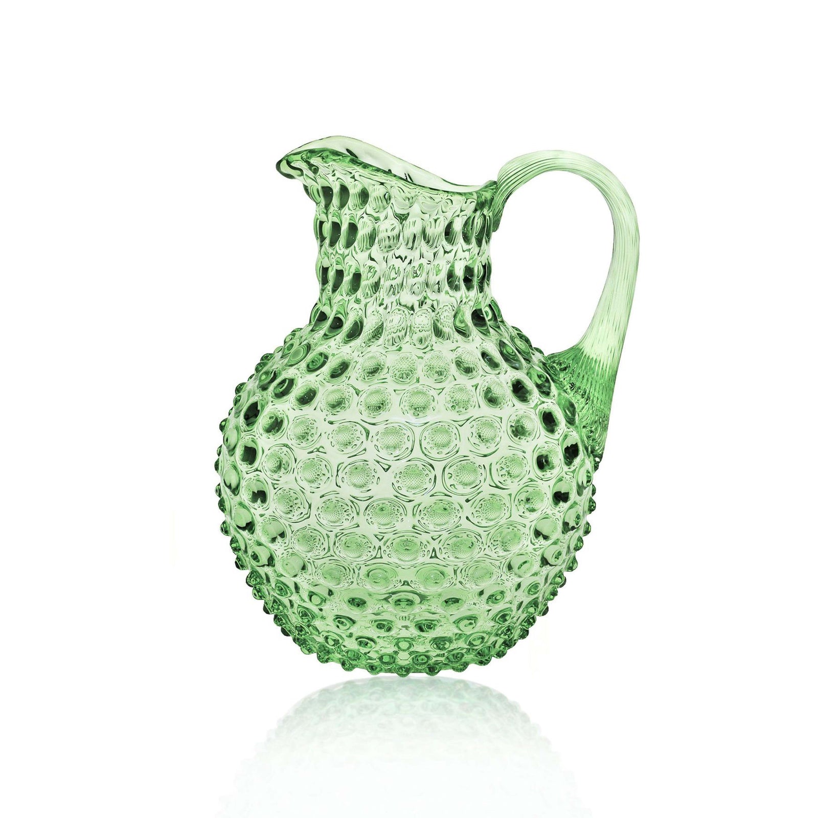 Klimchi Hobnail Jug Tabletop Klimchi Glassware Light Green 
