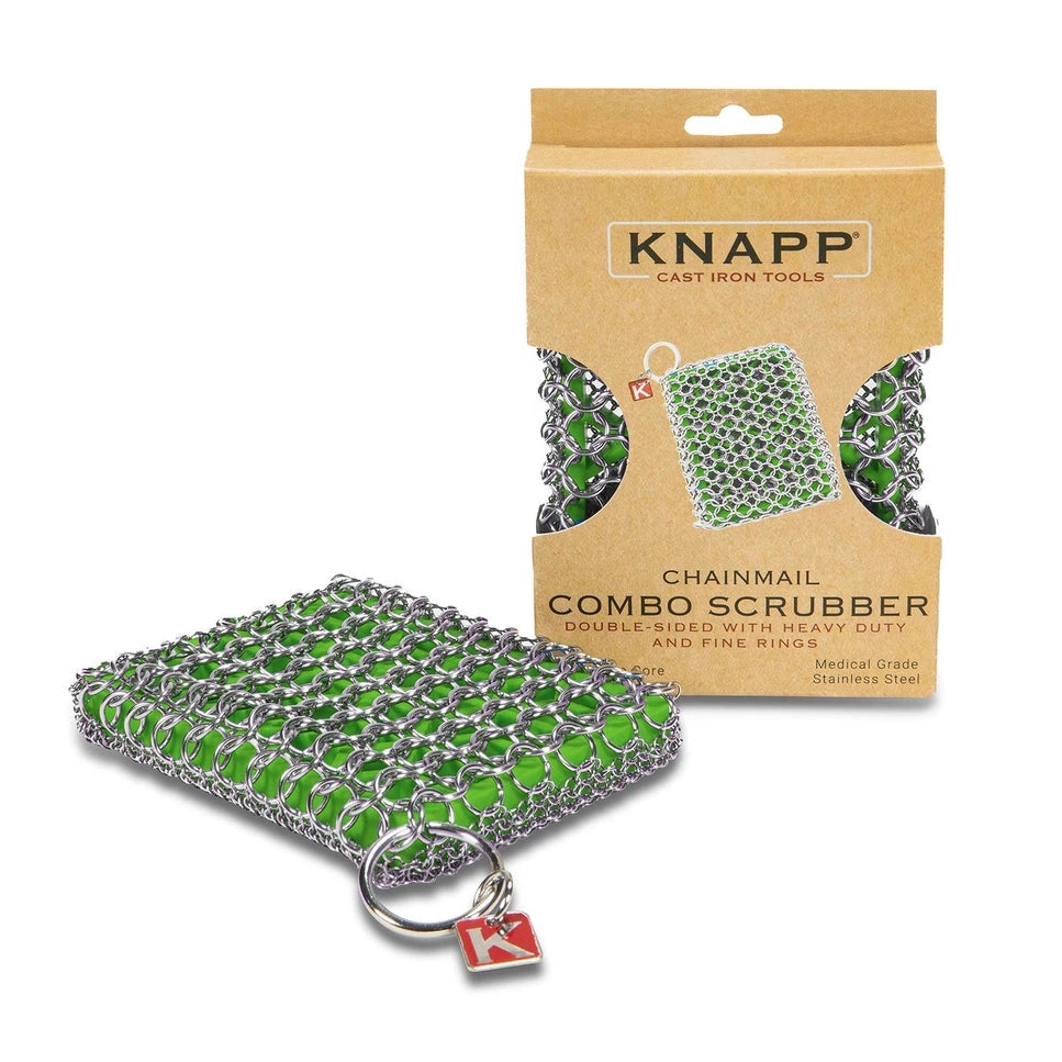 Knapp Made Chainmail Combo Scrubber with Silicone Core Housewares Knapp Made 