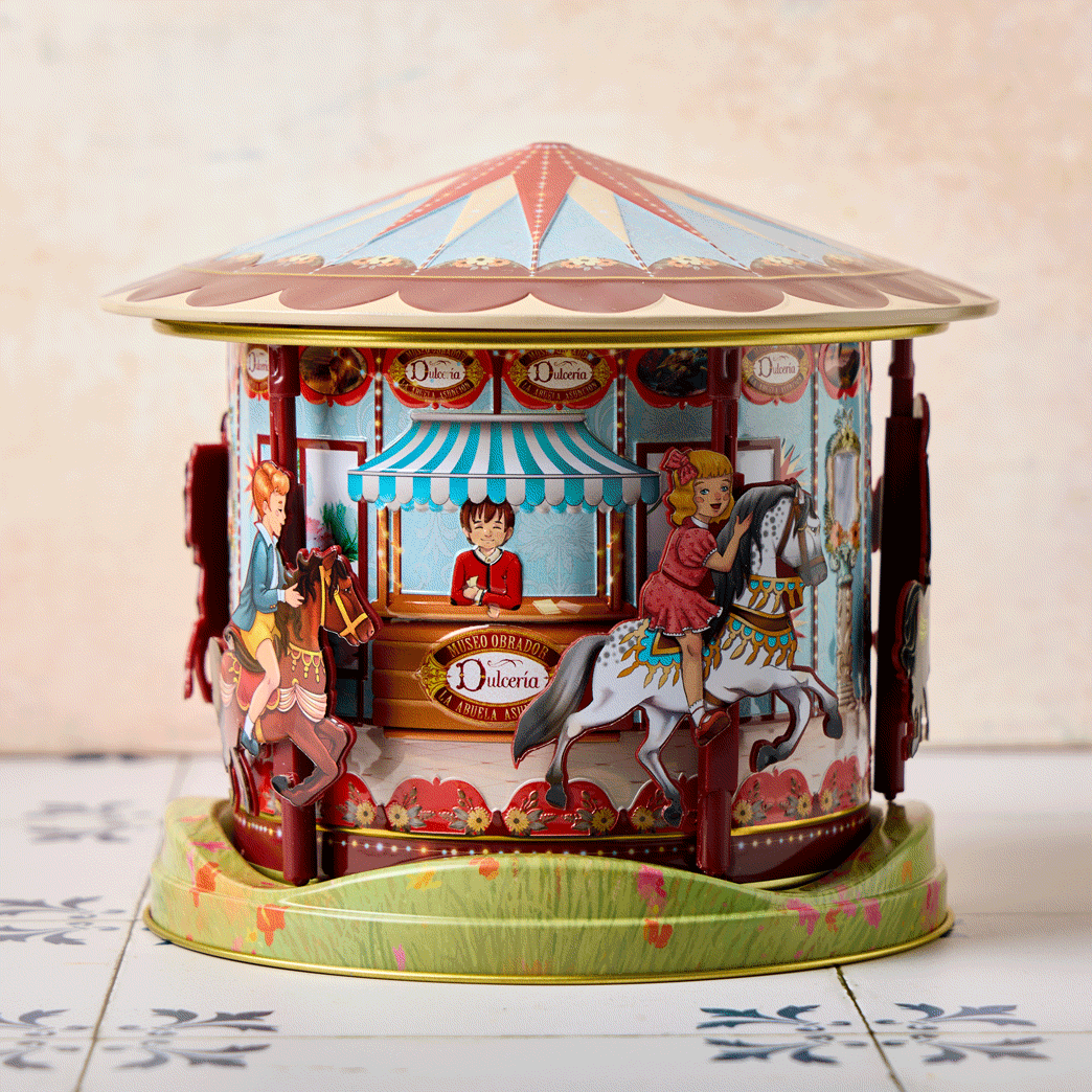 La Dulcería Horse Carousel with Cinnamon Mini Wafers Pantry La Dulceria 