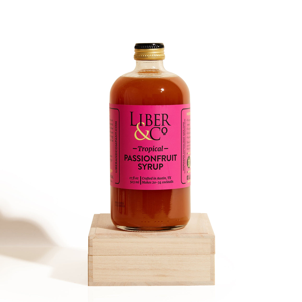 Liber & Co Tropical Passionfruit Syrup Pantry Liber Cocktails, LLC 