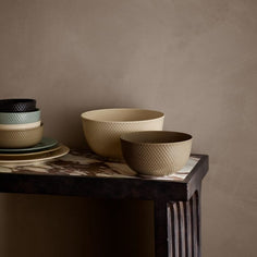 Lyngby Porcelæn Rhombe Earth Bowl, Clay, Ø: 6.9" Bowls rosendahl.com 