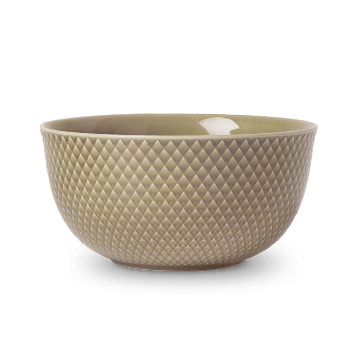 Lyngby Porcelæn Rhombe Earth Bowl, Clay, Ø: 6.9