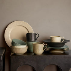 Lyngby Porcelæn Rhombe Earth Mug with Handle, 13.2 Oz Mugs & cups rosendahl.com 