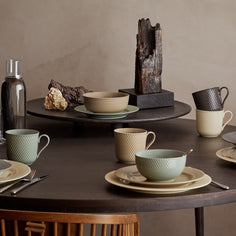 Lyngby Porcelæn Rhombe Earth Mug with Handle, 13.2 Oz Mugs & cups rosendahl.com 