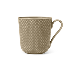 Lyngby Porcelæn Rhombe Earth Mug with Handle, 13.2 Oz Mugs & cups rosendahl.com Clay 
