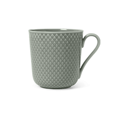 Lyngby Porcelæn Rhombe Earth Mug with Handle, 13.2 Oz Mugs & cups rosendahl.com Moss 
