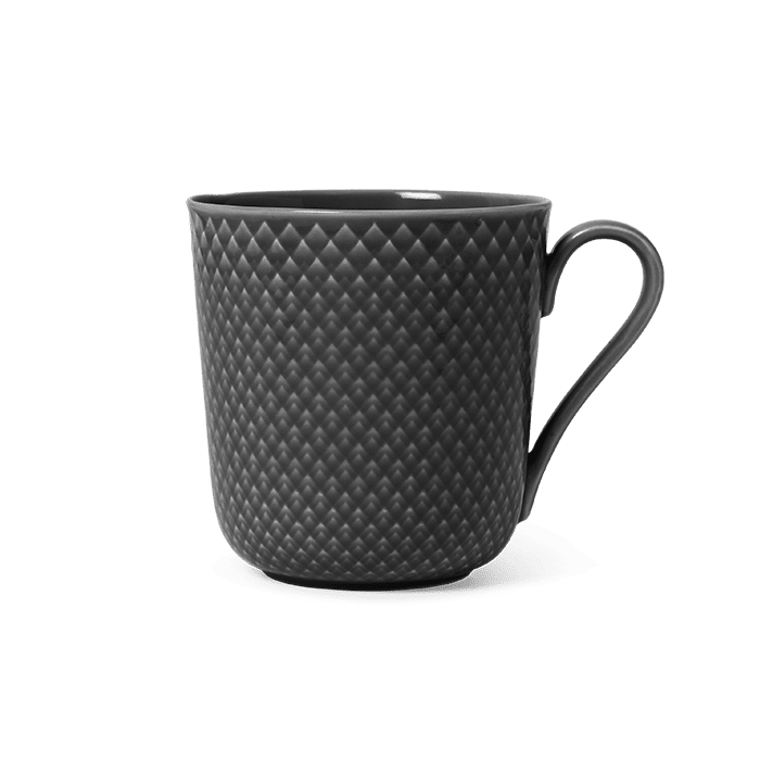 Lyngby Porcelæn Rhombe Earth Mug with Handle, 13.2 Oz Mugs & cups rosendahl.com Slate 