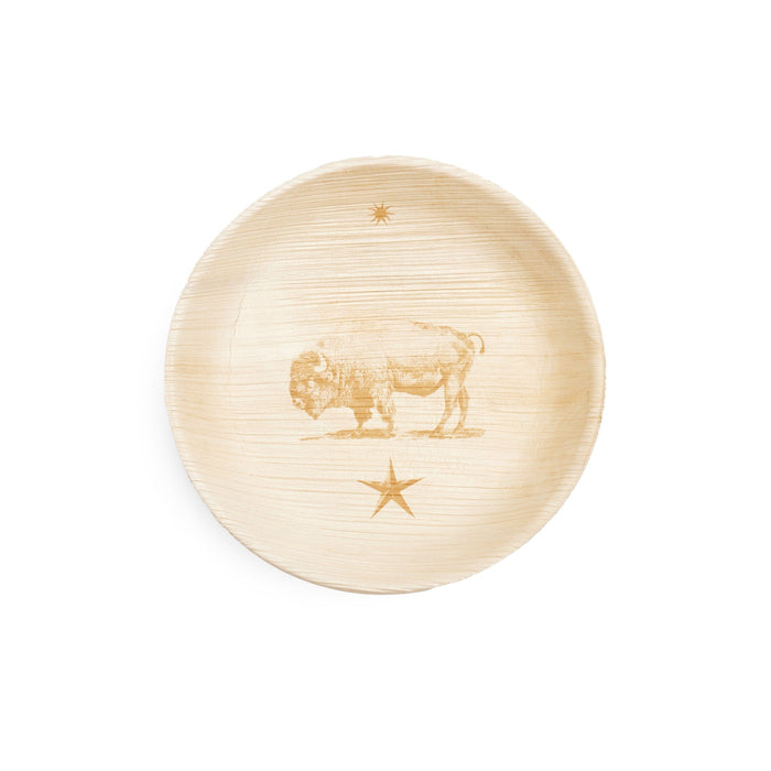 Maaterra Compostable Tableware — American Bison Plates Maaterra 8 Inch — Set of 8 