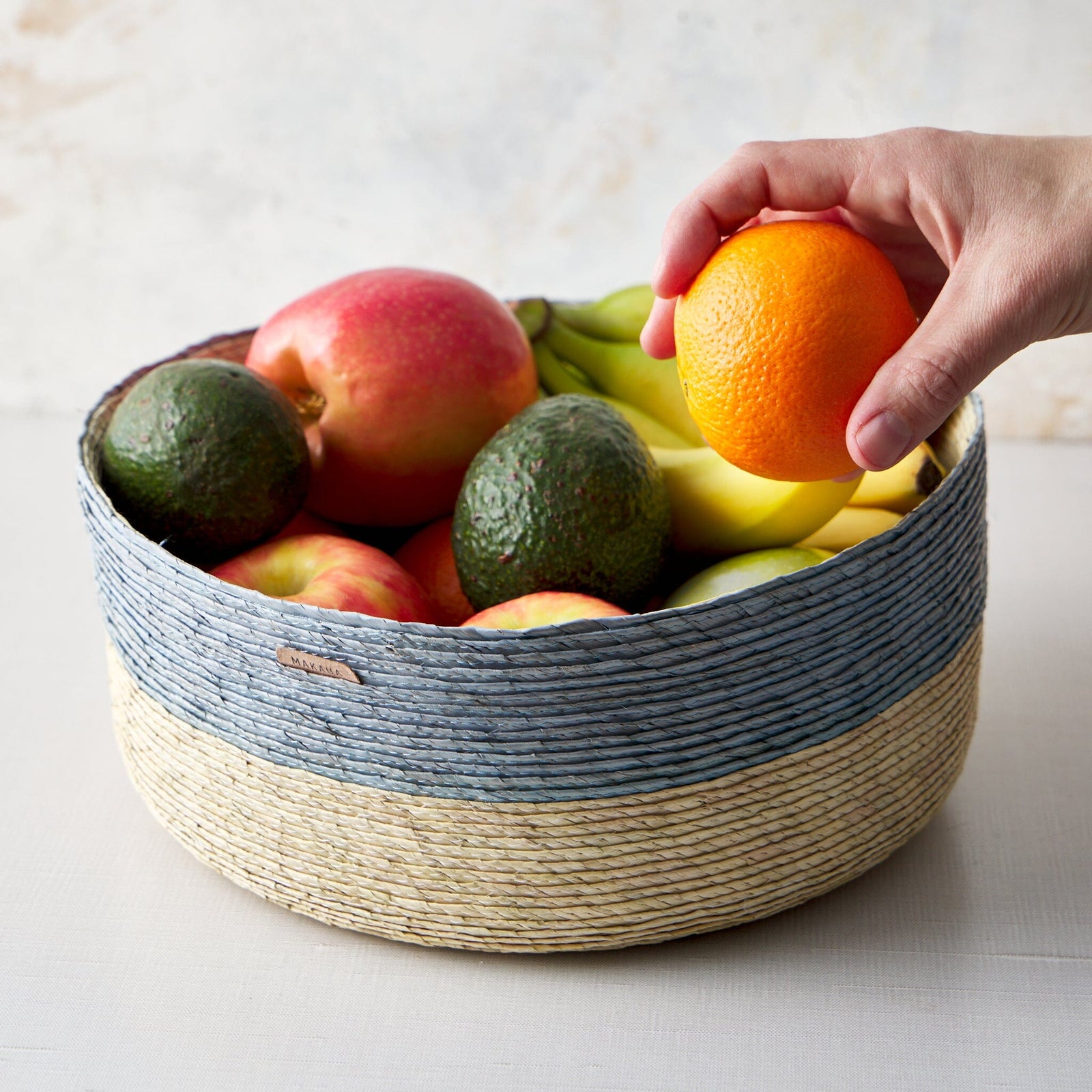 Makaua Large Palm Round Basket Tabletop Makaua 