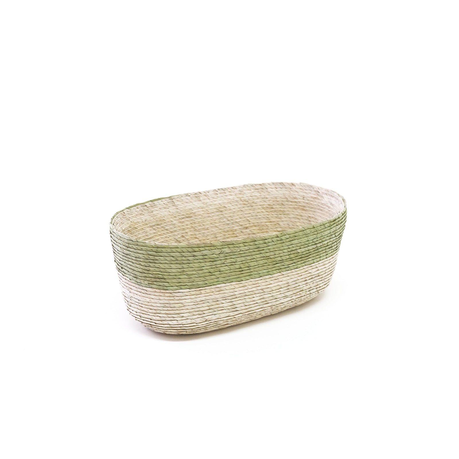 Makaua Oval Palm Basket Tabletop Makaua Green 