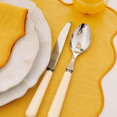 Mariaida Placemat Palma Set of 2 - Two Colors Green and Yellow Mariaida Home 