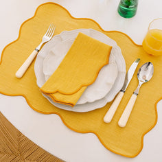 Mariaida Placemat Palma Set of 2 - Two Colors Green and Yellow Mariaida Home 