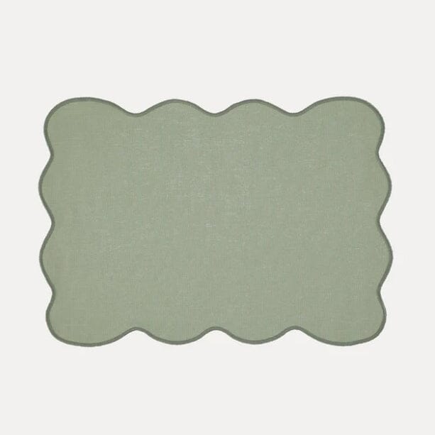 Mariaida Placemat Palma Set of 2 - Two Colors Green and Yellow Mariaida Home Green 
