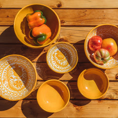 Medium bowl with hand painted designs Bowl Pomelo Casa 