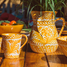 Medium pitcher with hand painted designs Pitcher Pomelo Casa 