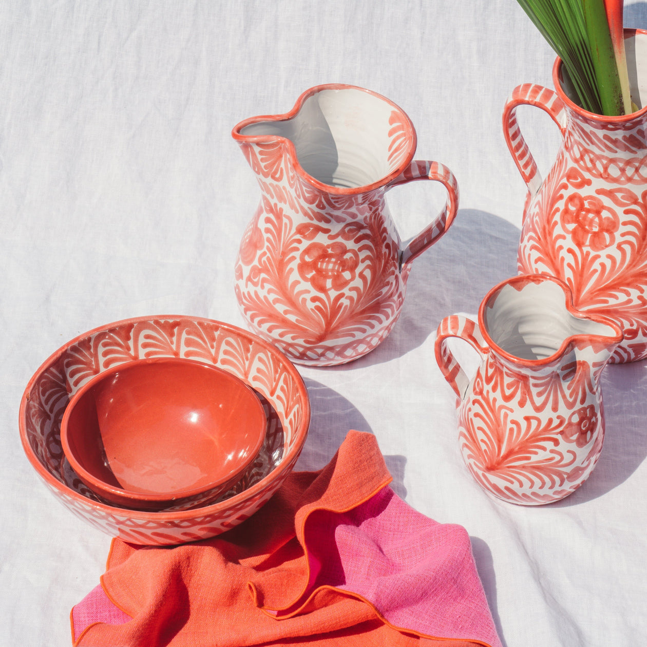 Medium pitcher with hand painted designs Pitcher Pomelo Casa 