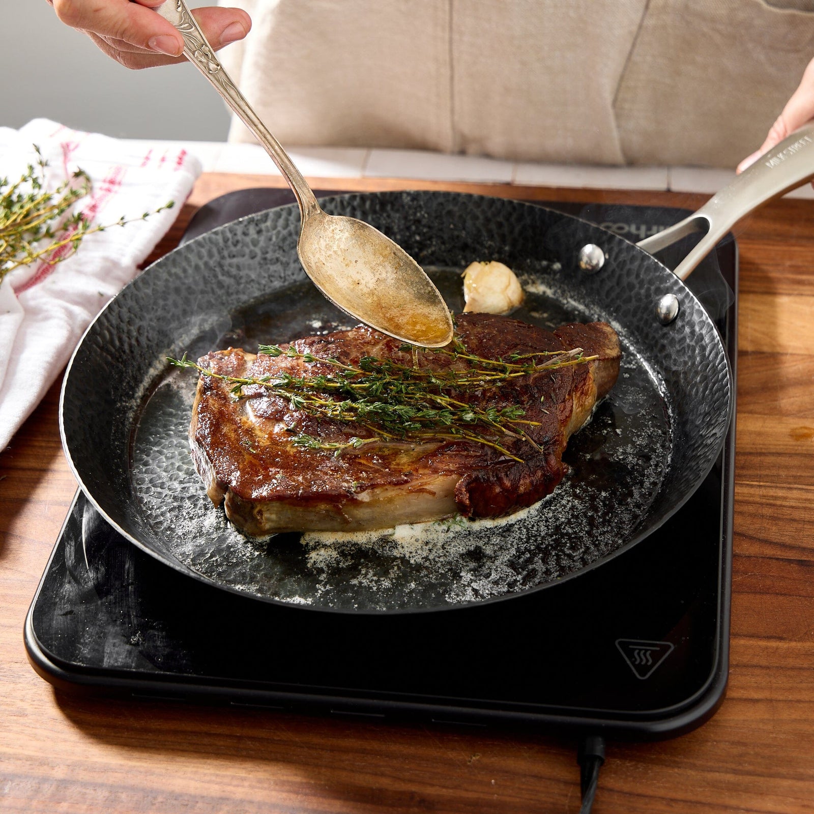 Milk Street 11-Inch Hammered Carbon Steel Skillet Cookware & Tools Milk Street 