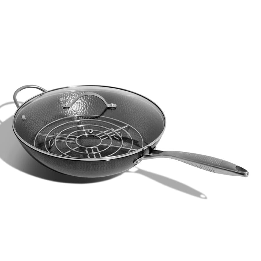 Milk Street 3-Piece 13-Inch Hammered Carbon Steel Wok Equipment Milk Street 