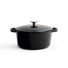 Milo by Kana 3.5-Quart Enameled Dutch Oven Equipment Milo by Kana Glossy Black 