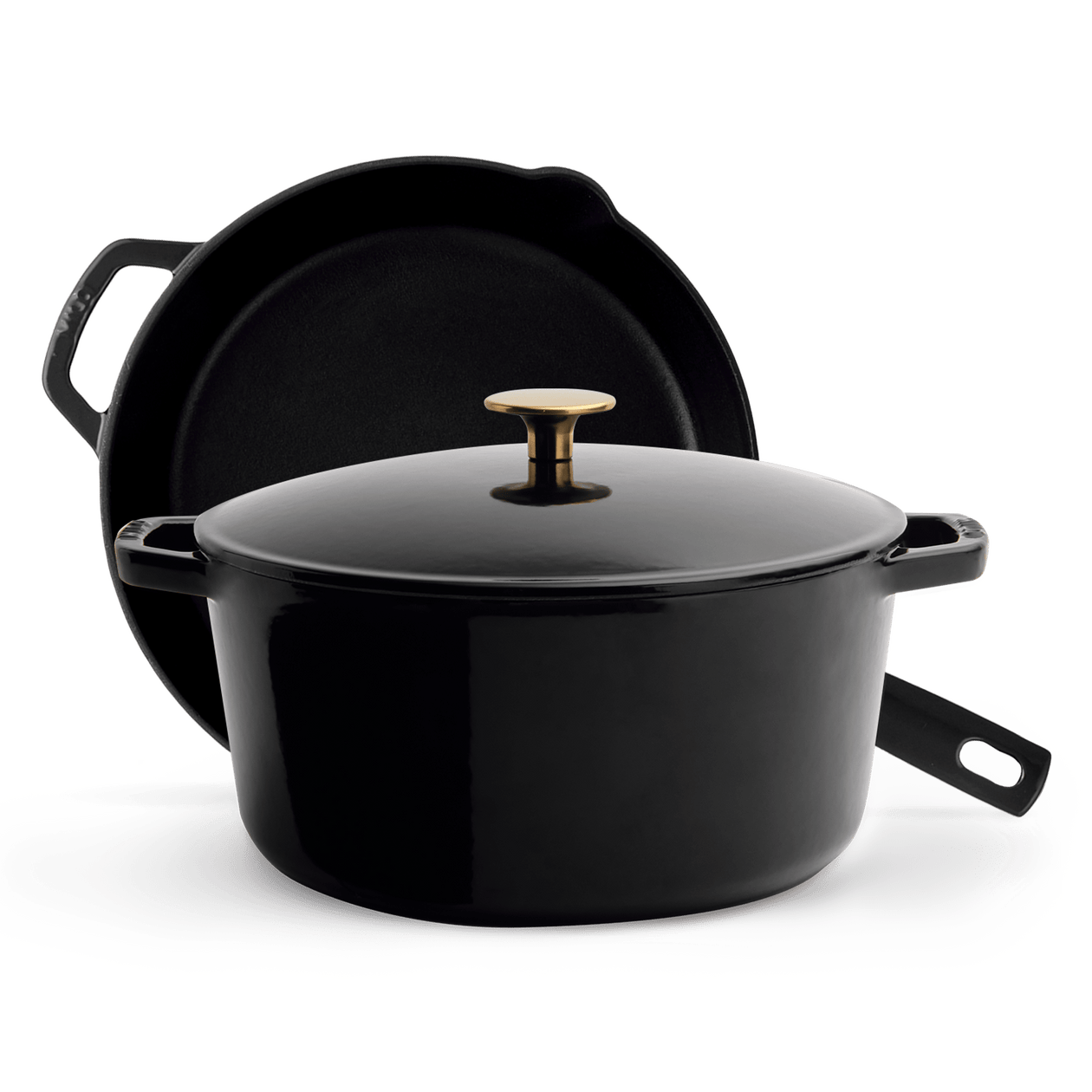 Milo by Kana Dutch Oven and Ultimate Skillet Set Equipment Milo by Kana Glossy Black 