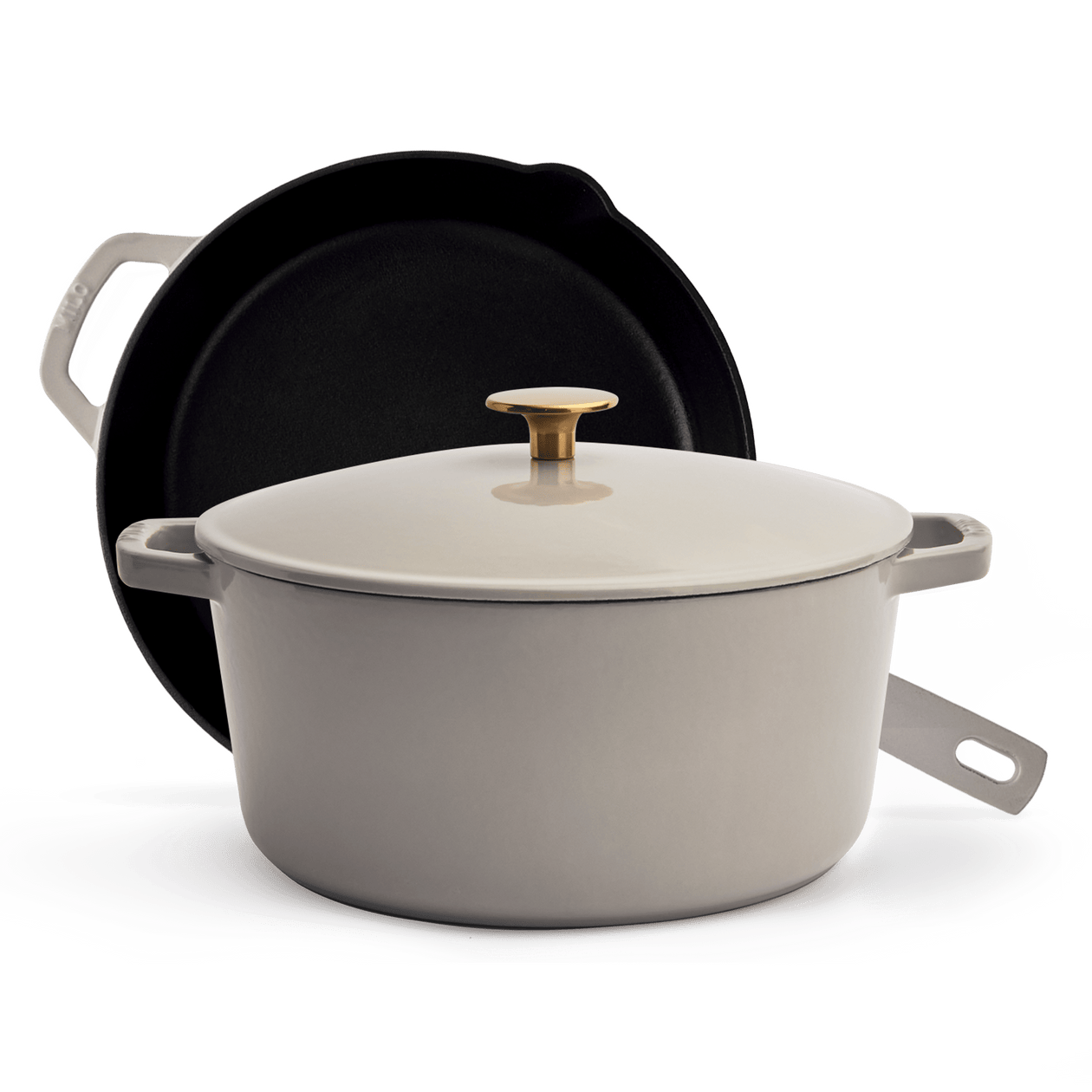 Milo by Kana Dutch Oven and Ultimate Skillet Set Equipment Milo by Kana Pebble 