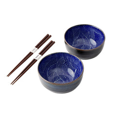 Miya Aranami Bowl with Chopsticks — Set of 2 Miya Company 