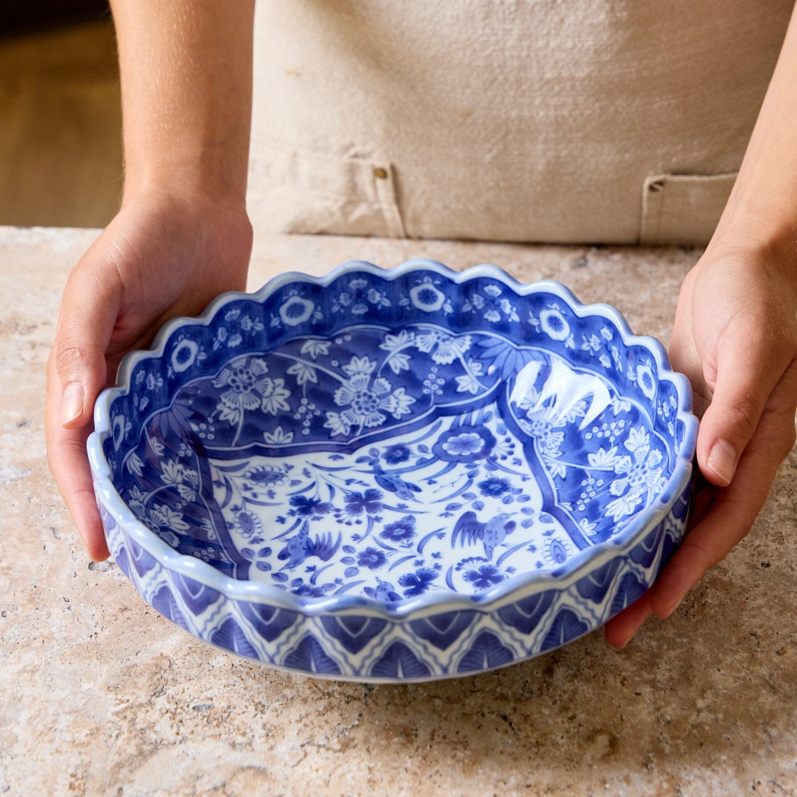 Miya Company Blue & White Bowl Sometsuke Tabletop Miya Company 