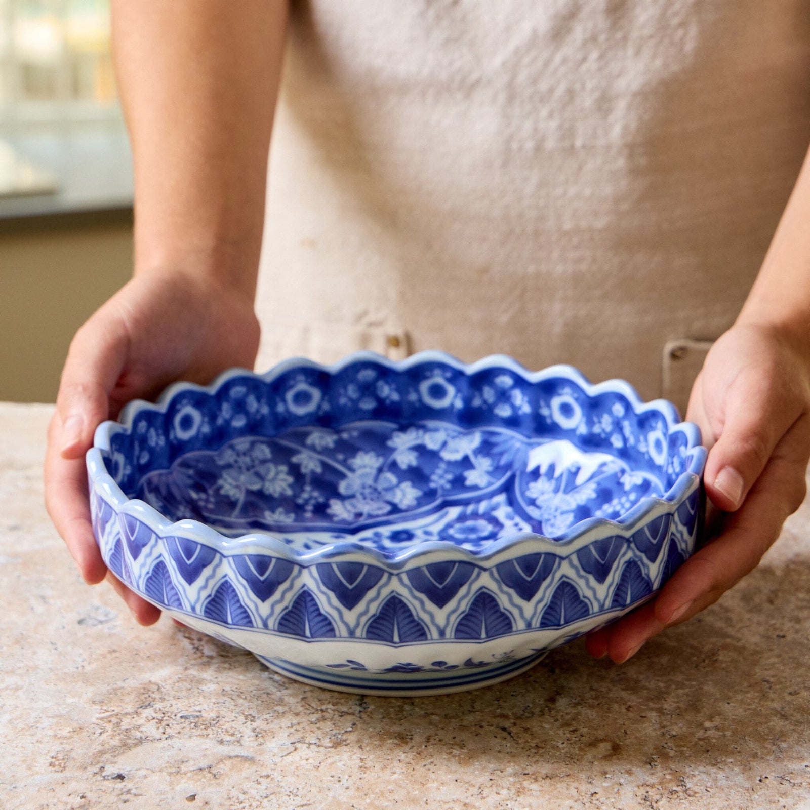 Miya Company Blue & White Bowl Sometsuke Tabletop Miya Company 