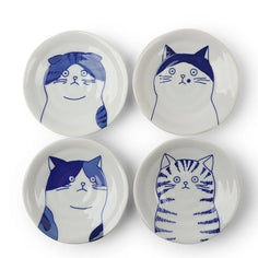 Miya Company Cat Portrait Dishes – Set of 4 Tabletop Miya Company 