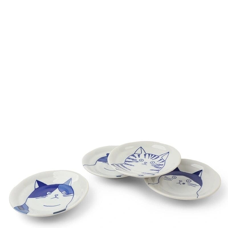 Miya Company Cat Portrait Dishes – Set of 4 Tabletop Miya Company 