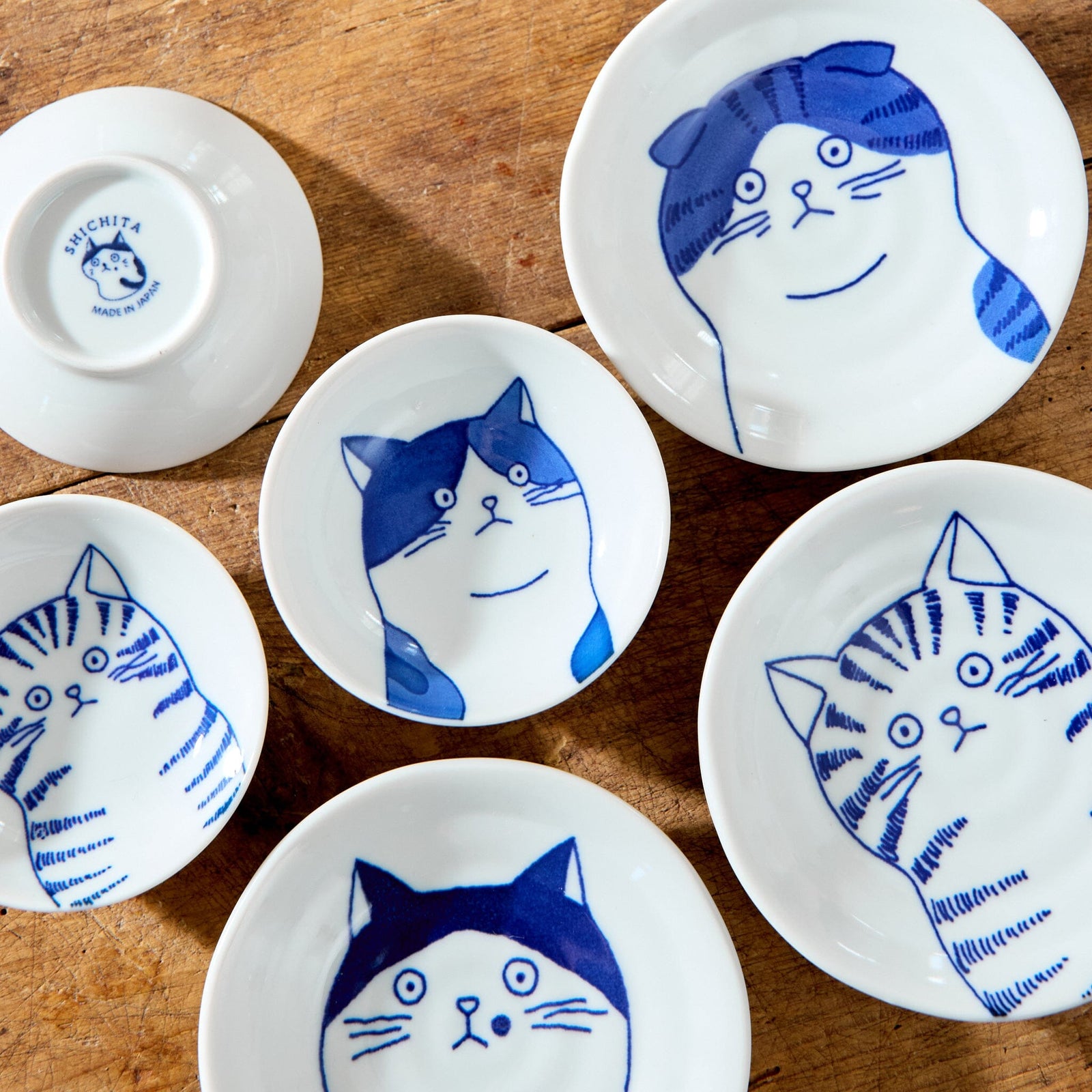 Miya Company Cat Portrait Dishes – Set of 4 Tabletop Miya Company 