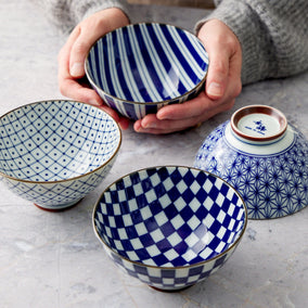 Miya Company Wagara Rice Bowls – Set of 4