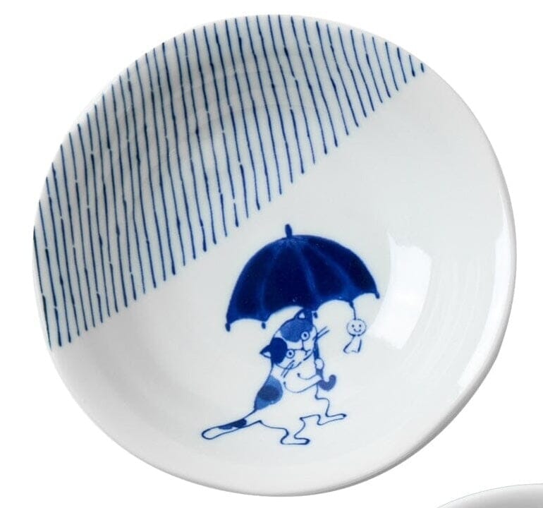 Miya Company Shichita Someneko Plate - 3 Styles Tabletop Miya Company Rainy Day 