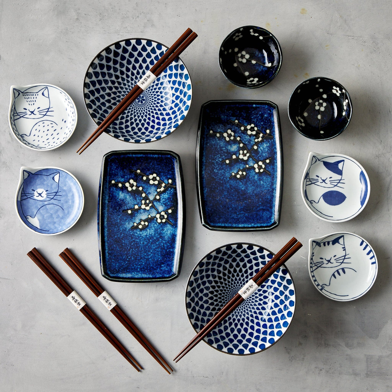 Miya Namako Blossom Sushi Set for 2 Housewares Miya Company 