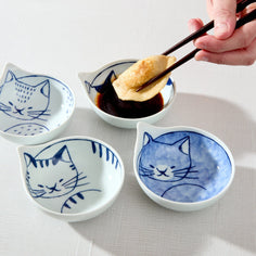 Miya Nekotori Cat Dishes – Set of 4 Tabletop Miya Company 
